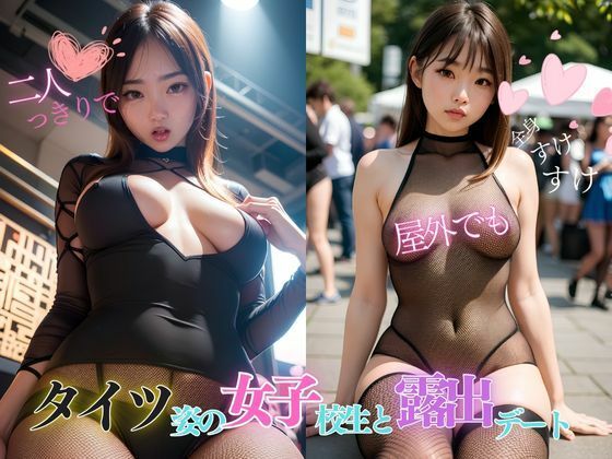 【タイツ姿の女子校生と露出デート】AIbijyo