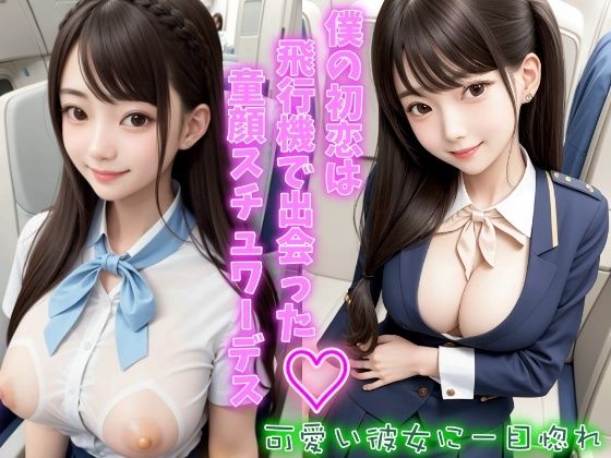 【僕の初恋は飛行機で出会った童顔スチュワーデス 可愛い彼女に一目惚れ 巨乳CA】レモンみるく