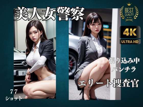 【美人女警察の張り込み中のパンチラ】高画質妄想写真集