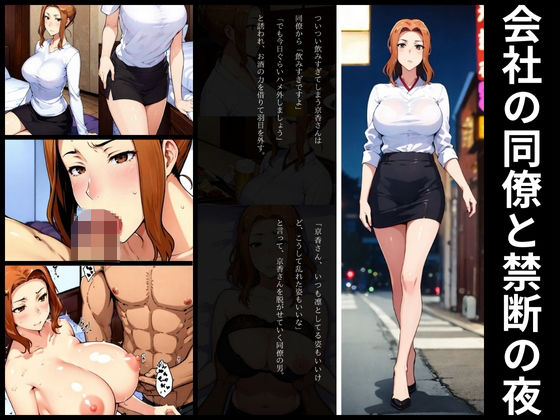 【【短編画像付き小説】会社員橘さんが会社の同僚と禁断のエッチ】AIエンジニア