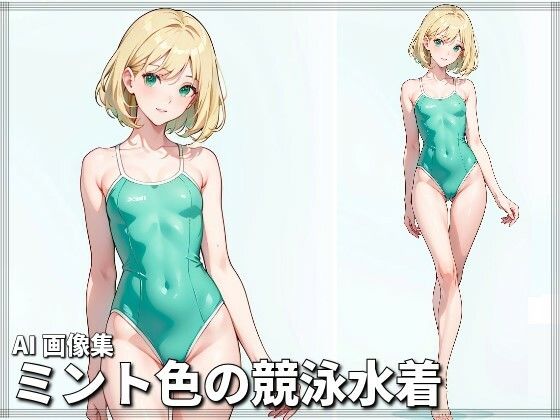 【ミント色の競泳水着】AI ヤン