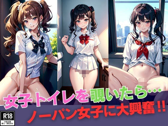 【女子トイレを覗いたら…ノーパン女子に大興奮！】お買い得AIラボ
