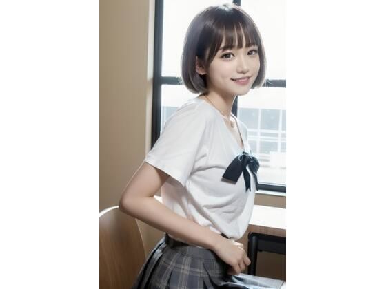 【清楚系ちっぱいに制服着させて生ハメ】AIコスプレ美女