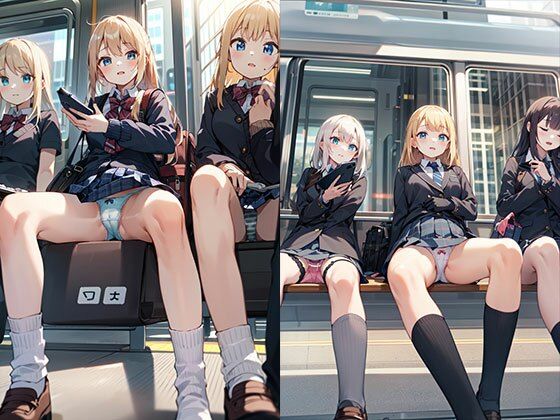 【320枚 電車盗撮 制服JKパンチラ】事務びーむ
