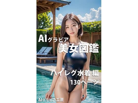 【AIグラビア美女図鑑 ハイレグ水着編 130ページ】AIグラビア工房