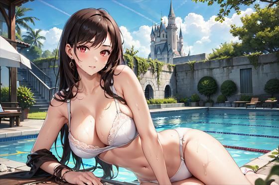 【【濡れ透け・純白ランジェリー】ティファさんのイラスト集】ラブリーパンチ（パロディ）