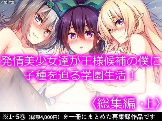 【発情美少女達が王様候補の僕に子種を迫る学園生活！ ＜総集編・上＞】悶々堂
