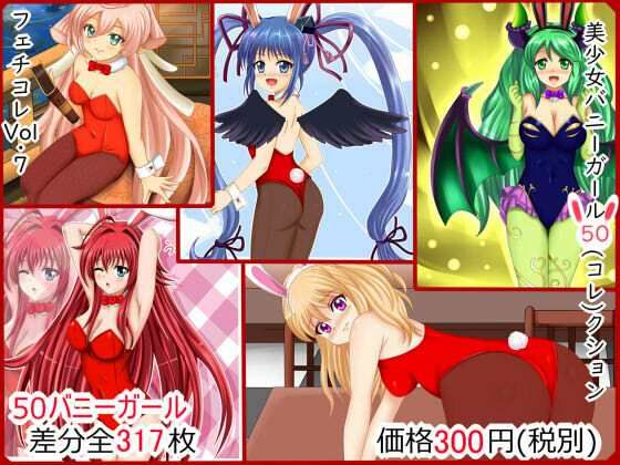 【【フェチコレVol.7】 美少女バニーガール50（コレ）クション】シグ子（黒羽）