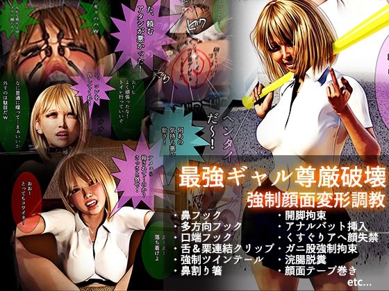 【最強ギャル尊厳破壊 強●顔面変形調教【文字入りCG＋ループアニメ】】NPTKN