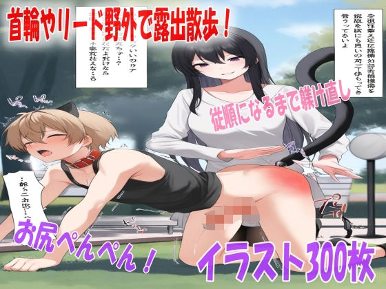 【首輪やリード野外で露出散歩！調教ペットちゃん従順になるまで躾け直しのお尻ぺんぺん！ペットプレイスパンキングイラスト300枚】あい  イラスト研究所